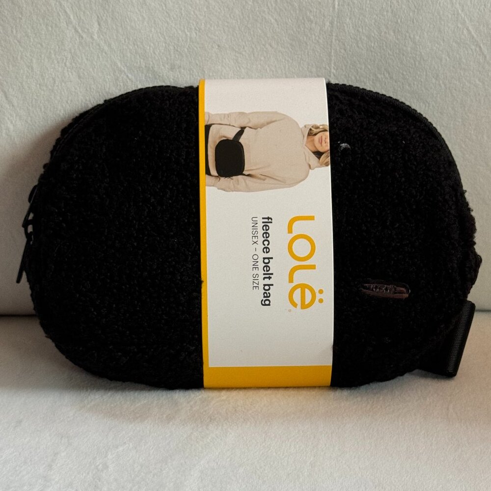 Lolë Unisex Fleece Belt Bag - Color Black - New with Tags